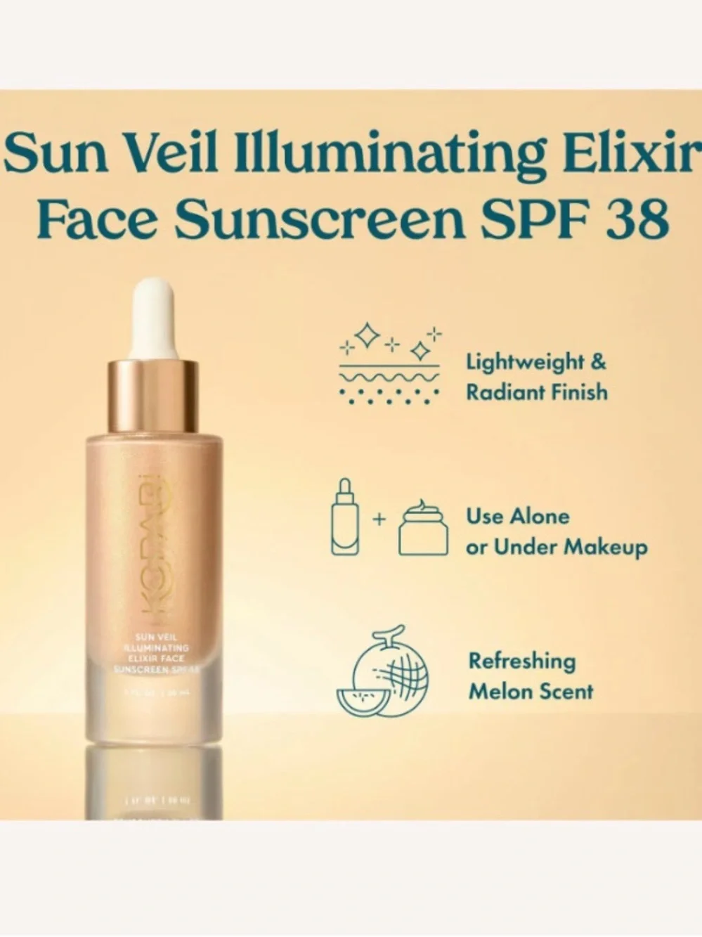 NEW! Kopari Illuminating Sun Veil Facial Elixir | Brand New | Skincare/Sunscreen